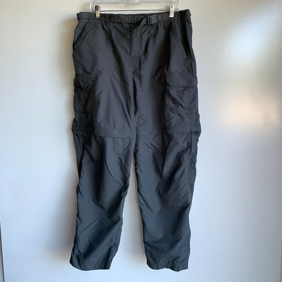 REI Pants & Jumpsuits Rei Gray Nylon Convertible Zip Off Cargo Hiking Pants With Belt Size